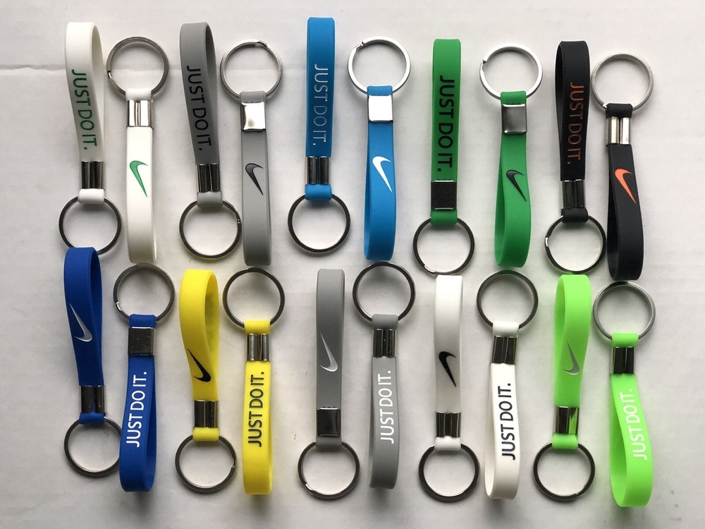 1 (One) 3D Nike JUST DO IT SILICONE KEYCHAIN  Key Ring