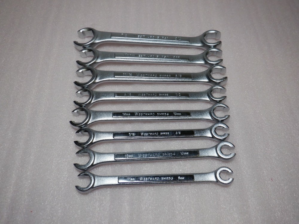 WESTWARD 8 PC. FLARE NUT WRENCH SET
