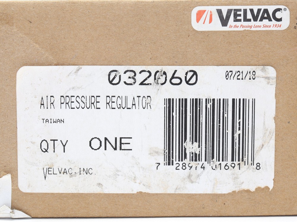 Velvac 032060 Pressure Regulator Valve