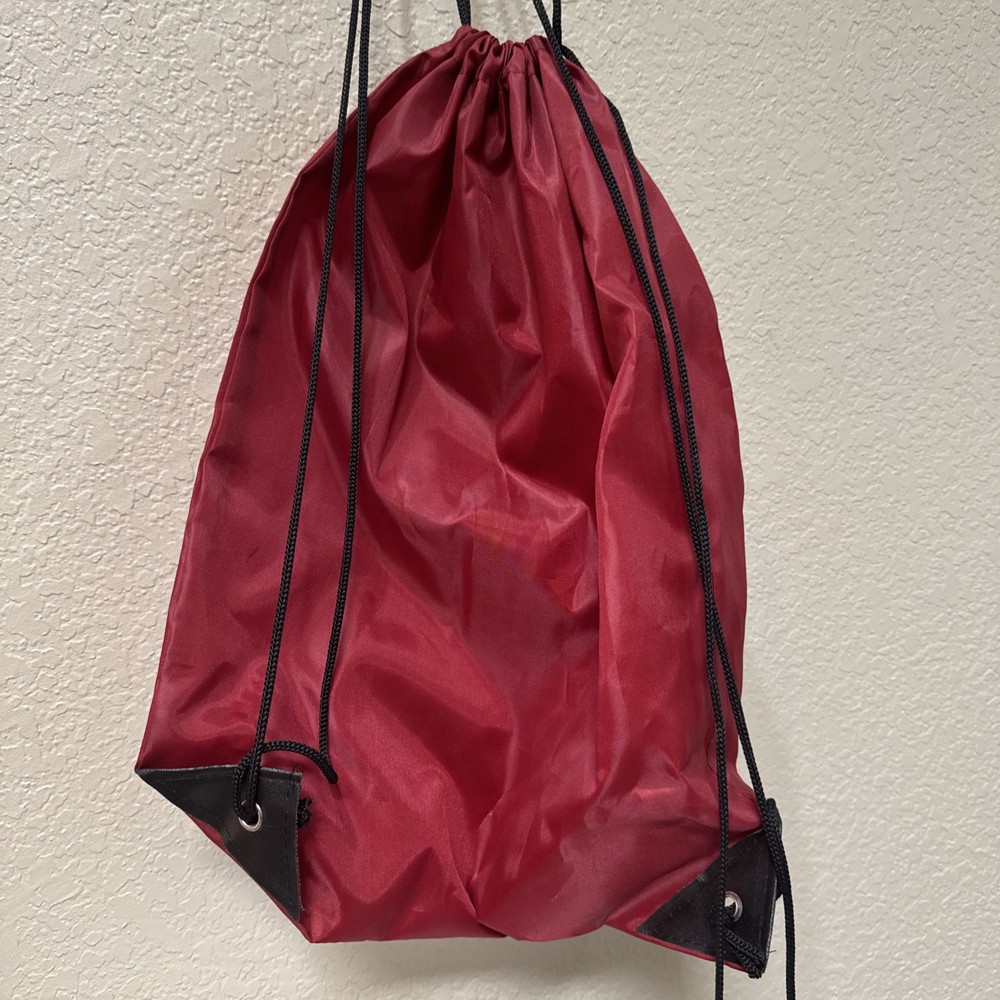 Dr Pepper Drawstring Backpack Maroon Cinch Bag 17”