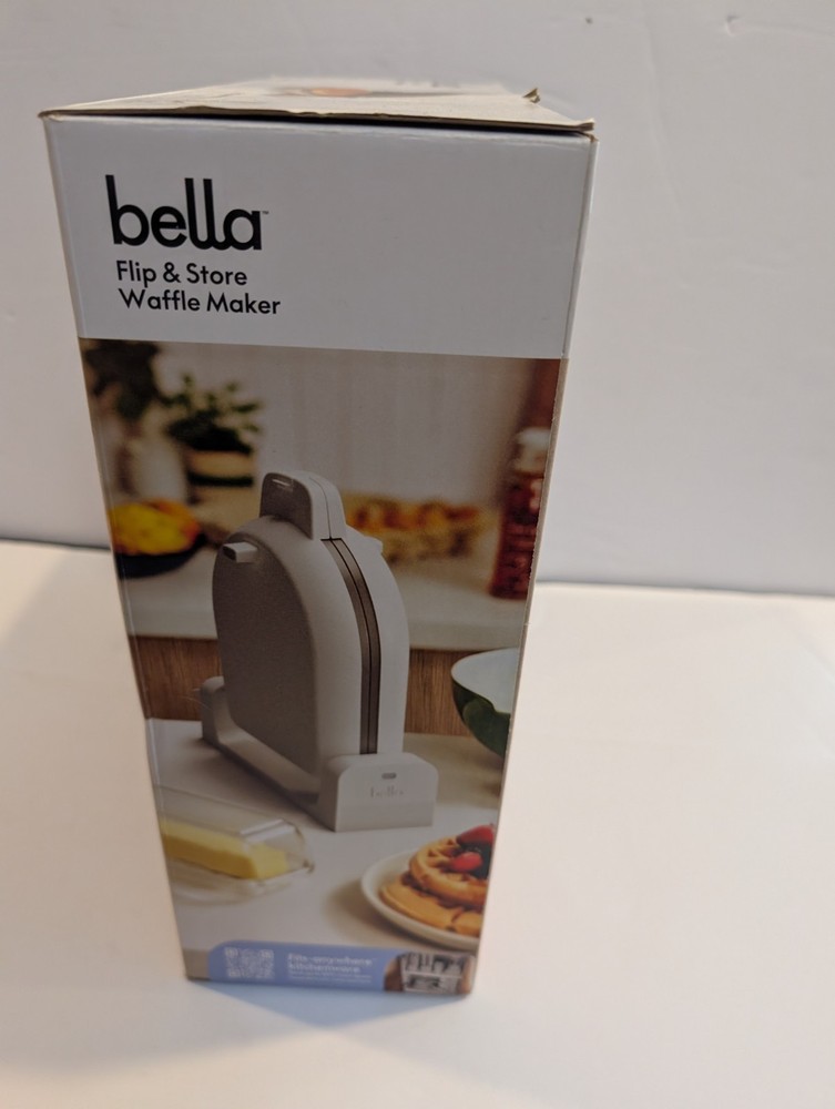Bella Flip & Store Waffle Maker Ceramic Nonstick-White