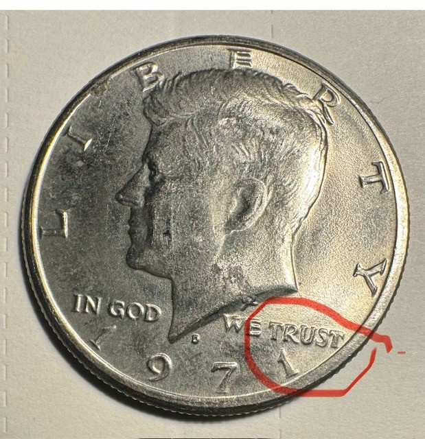1971 d kennedy half dollar Very Rare Errors