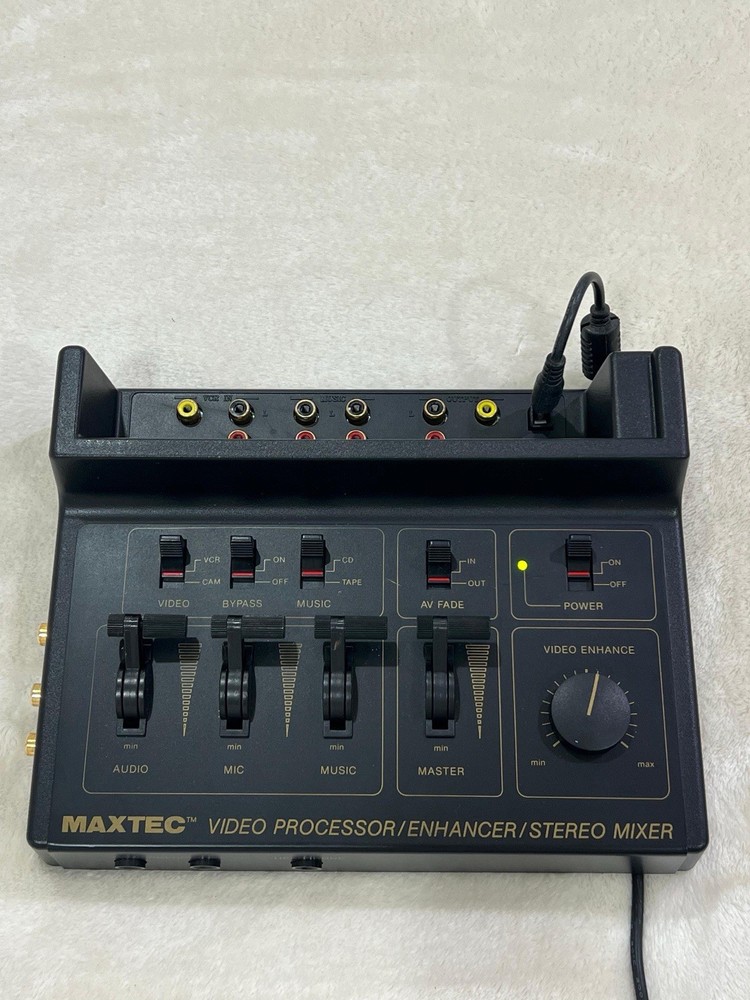MAXTEC Video Processor Enhancer Stereo Mixer AV RCA Microphone