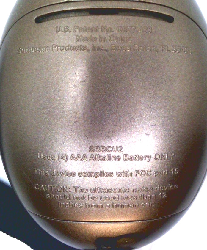 Sunbeam Sonic Egg Bark Control Device SBBCU2 Used