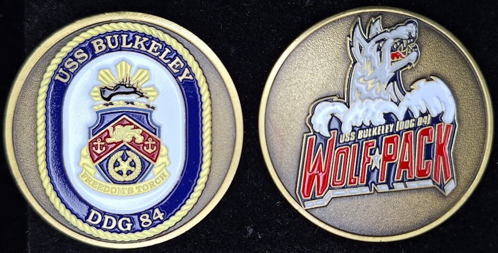 DDG-84 USS BULKELEY - Wolfpack - Navy Challenge Coin