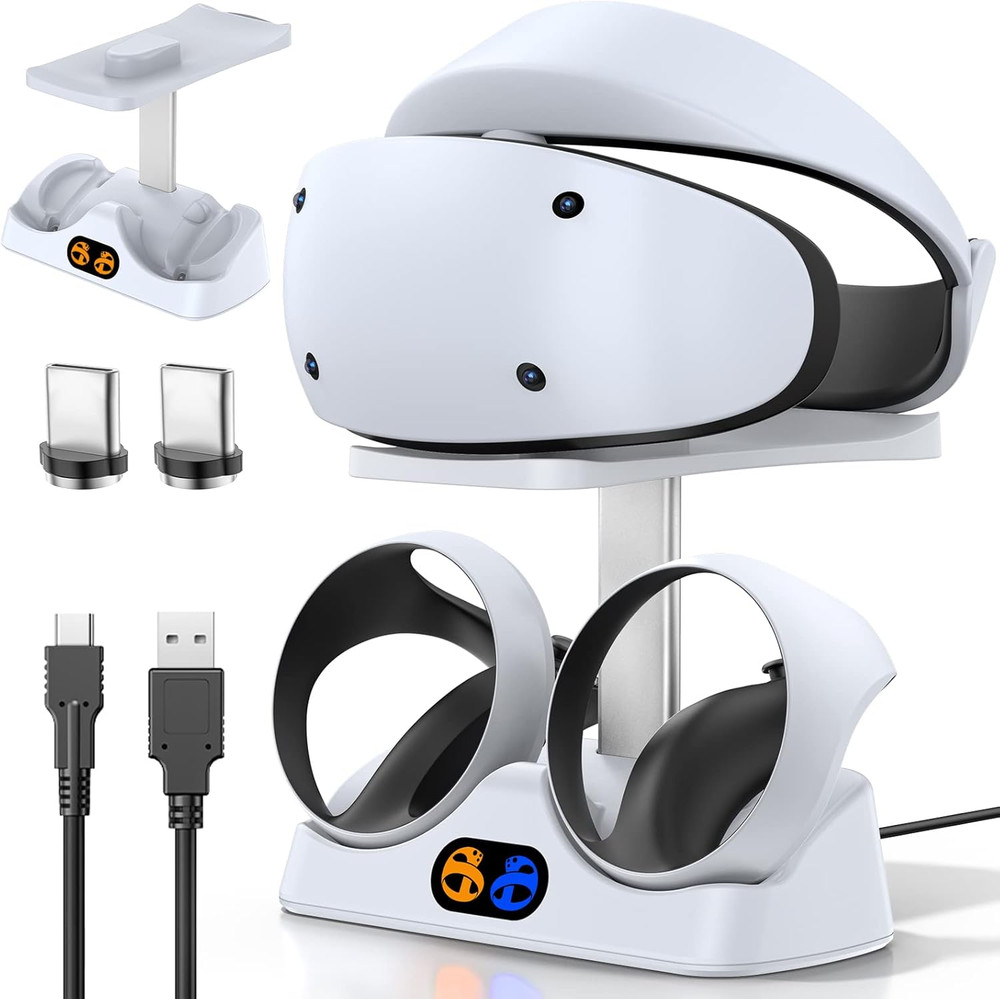 Controller Charging Dock for PS5 VR2 PSVR 2 Charging Station with VR Headset...