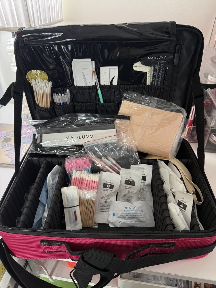 Permanent Makeup Kit Case With Some Supplies