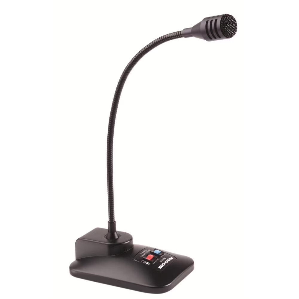 Bogen DDU250 Desktop Microphone - Dynamic - 100Hz to 12kHz - Cable - Black