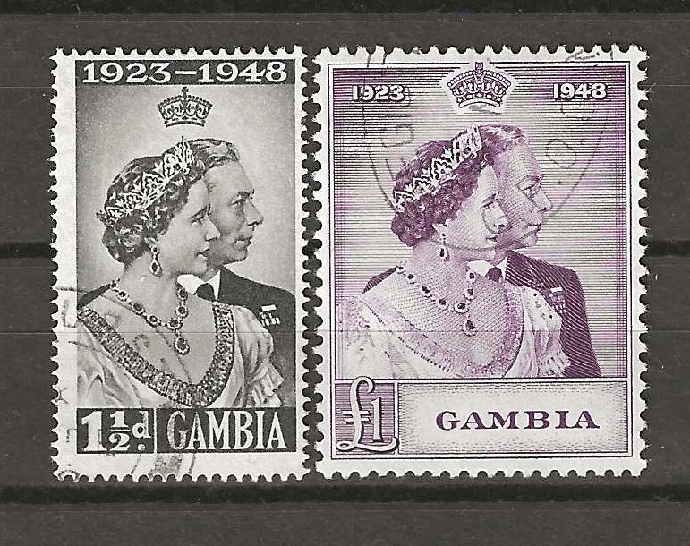 GAMBIA 1948 SG 164/165 USED