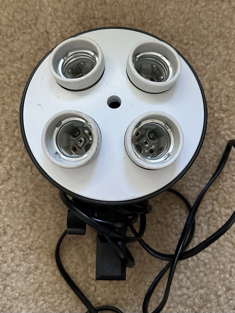 E27 Four Socket Multi-Holder Studio Tricolor Lights - 5 Count