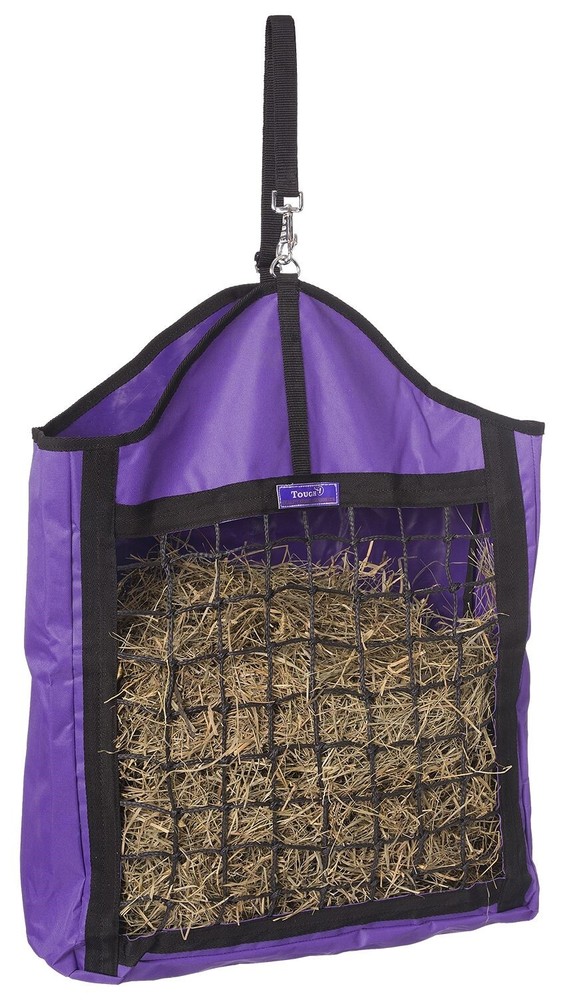 Nylon Hay Tote Feed Bag with Slow Feed Net Front