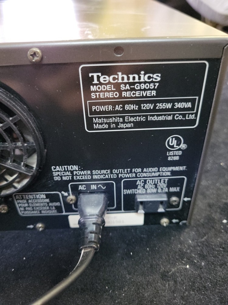Vtg Technics AV Control Stereo Receiver SA-G9057-Powers On