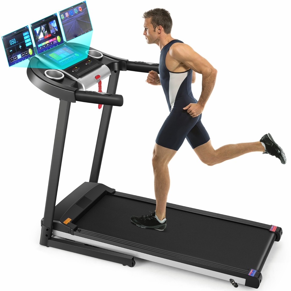 3.25HP Foldable Treadmill for Home Quiet Folding Running Jogging Machine, 350LBS