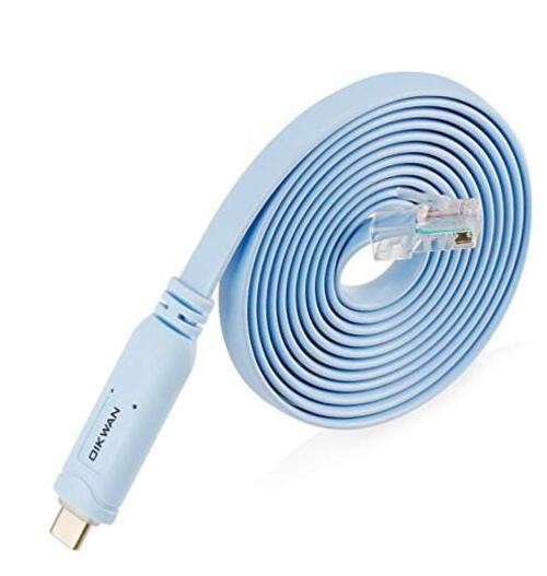 USB-C Cisco Console Cable, 6ft USB Type C to RJ45 Serial 6 ft USB-C 1-Pack