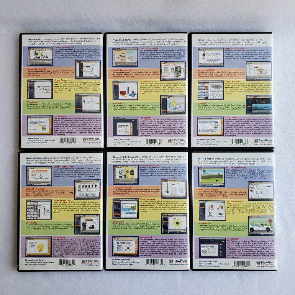 6 SCIENCE NewPath Learning INTERACTIVE WHITEBOARD PC-CD ROM Lessons Mac Windows