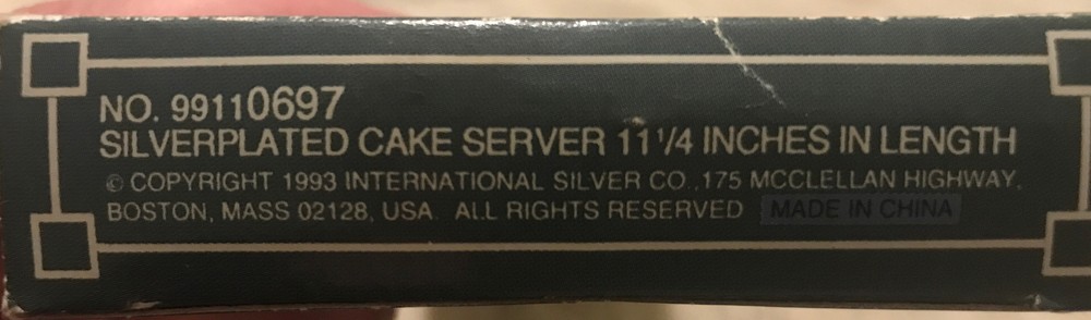 Vintage Silver Cake Server 1993