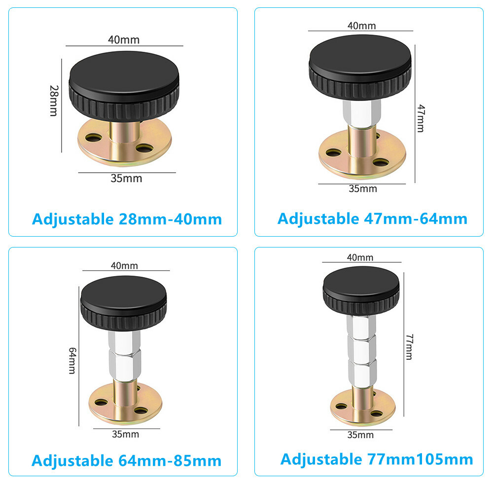 4 Pcs Adjustable Threaded Bed Frame Anti-Shake Tool Telescopic Support Stabilise