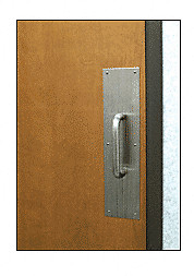 3/4" Diameter Brushed Stainless 8" Pull Handle with 4" x 16" Pull Plate