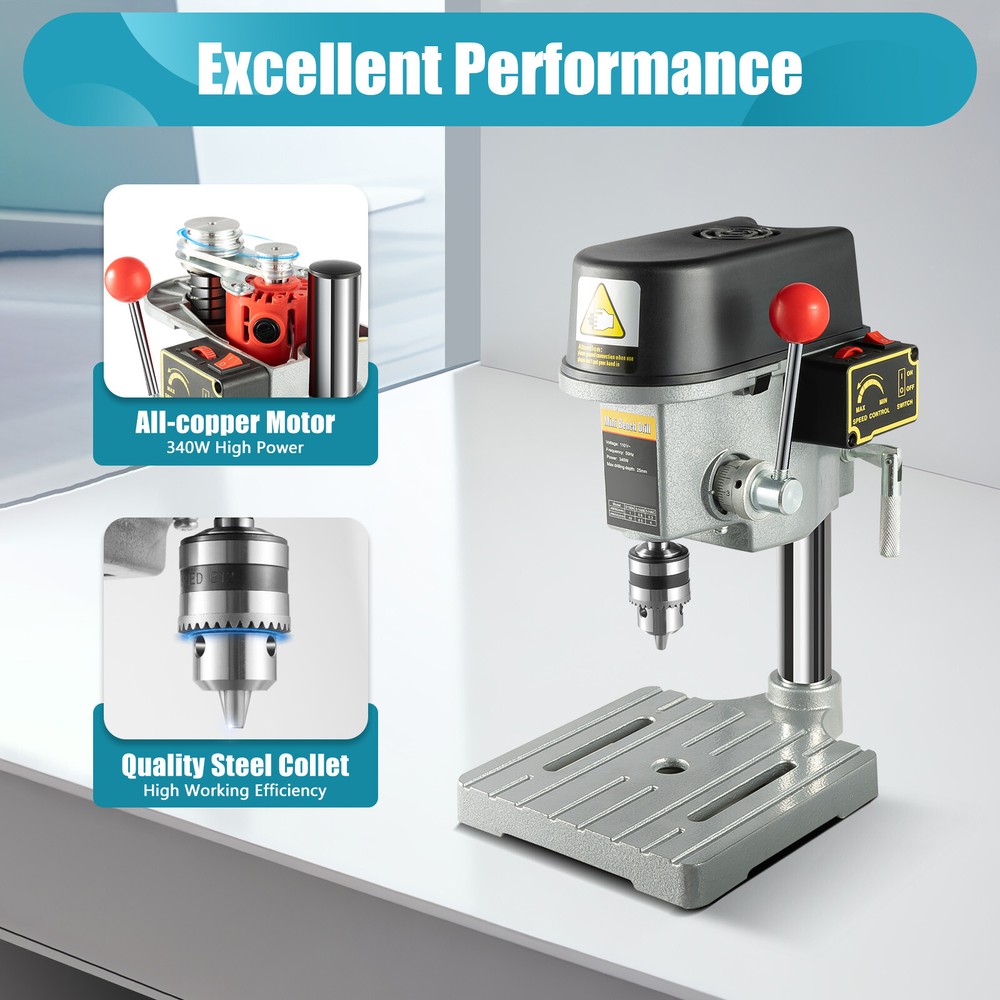 Portable Mini Bench Drill Press Bench Compact Small Electric Drilling Machine