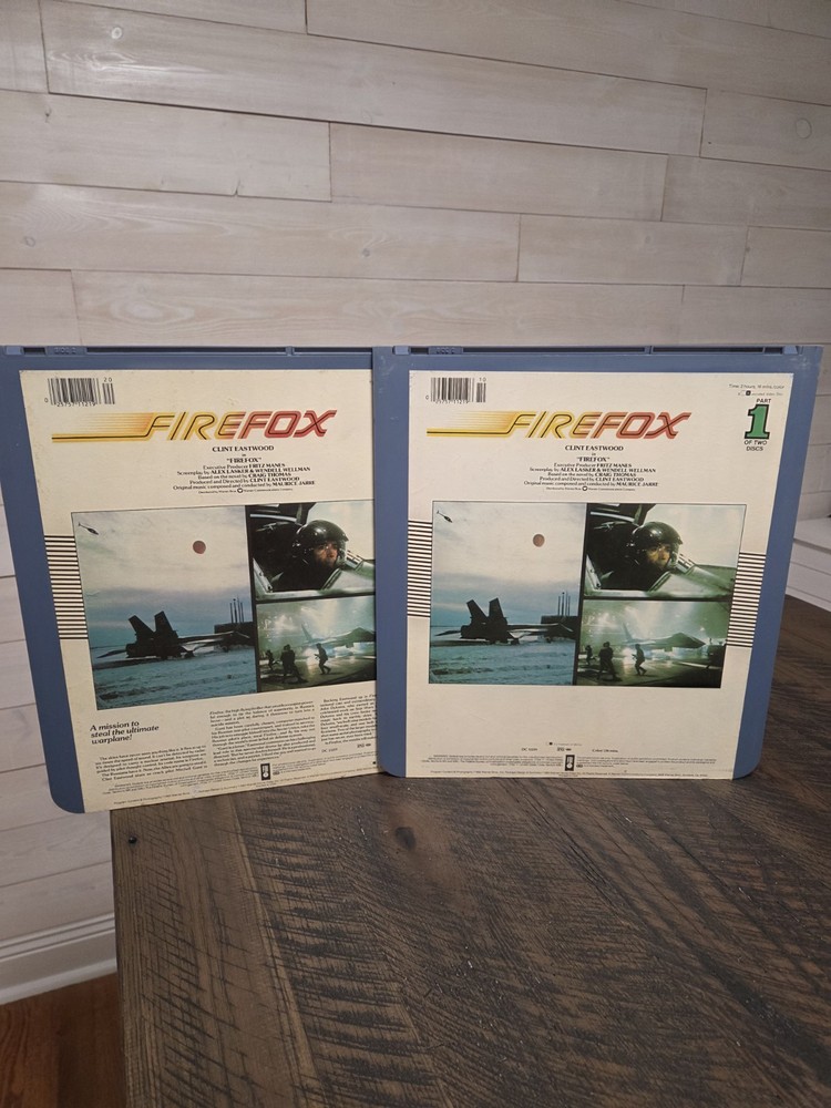 Vintage Firefox (1982) Double CED Videodiscs, VG