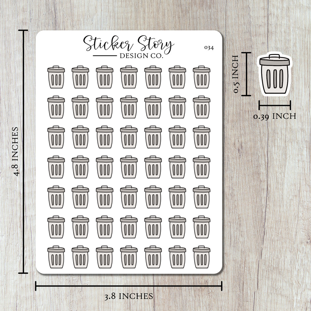 Trash Day Planner Stickers