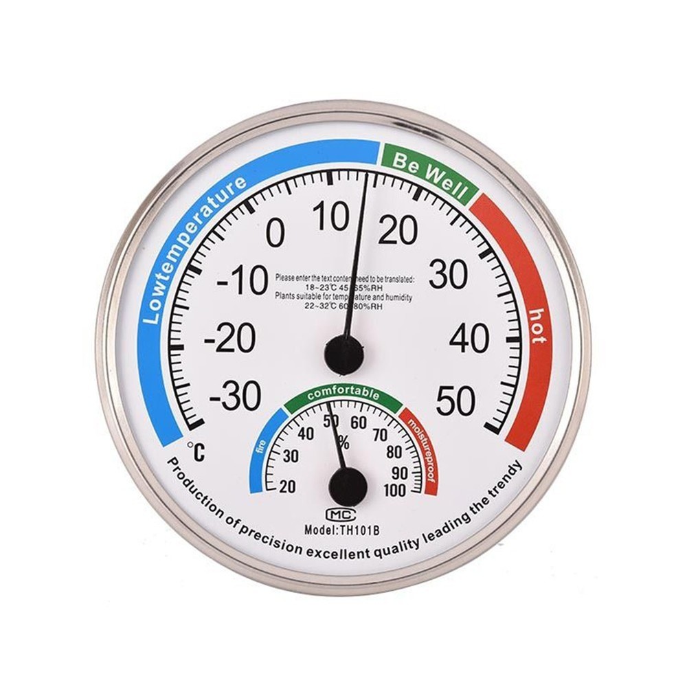 Hygrometer Thermometer Range: 20-Thickness 2.2cm White Classroom