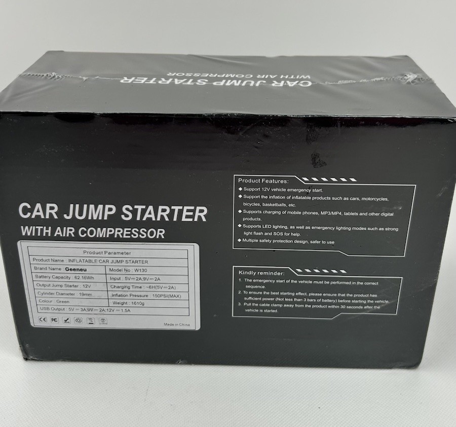 Jump Starter with Air Compressor- Green