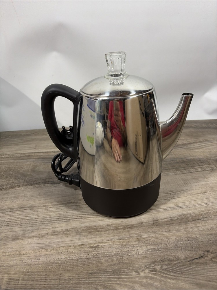 Bialetti DK04B 4 Cup Coffee Pot Percolator - Intertek 35009 Used Twice