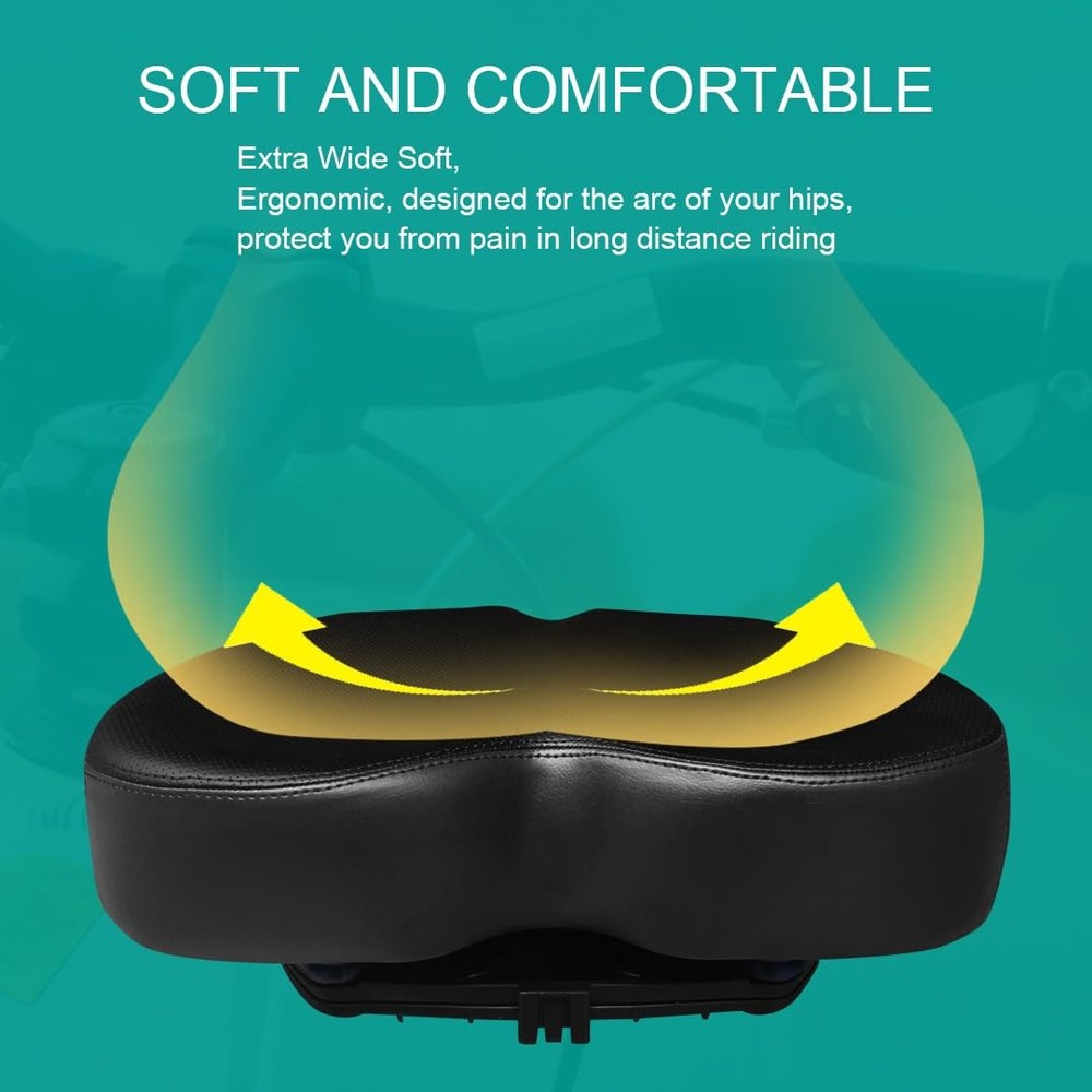 Comfortable Bicycle Saddle for Exercise and Road Bicycle Oversized Comfort Se...