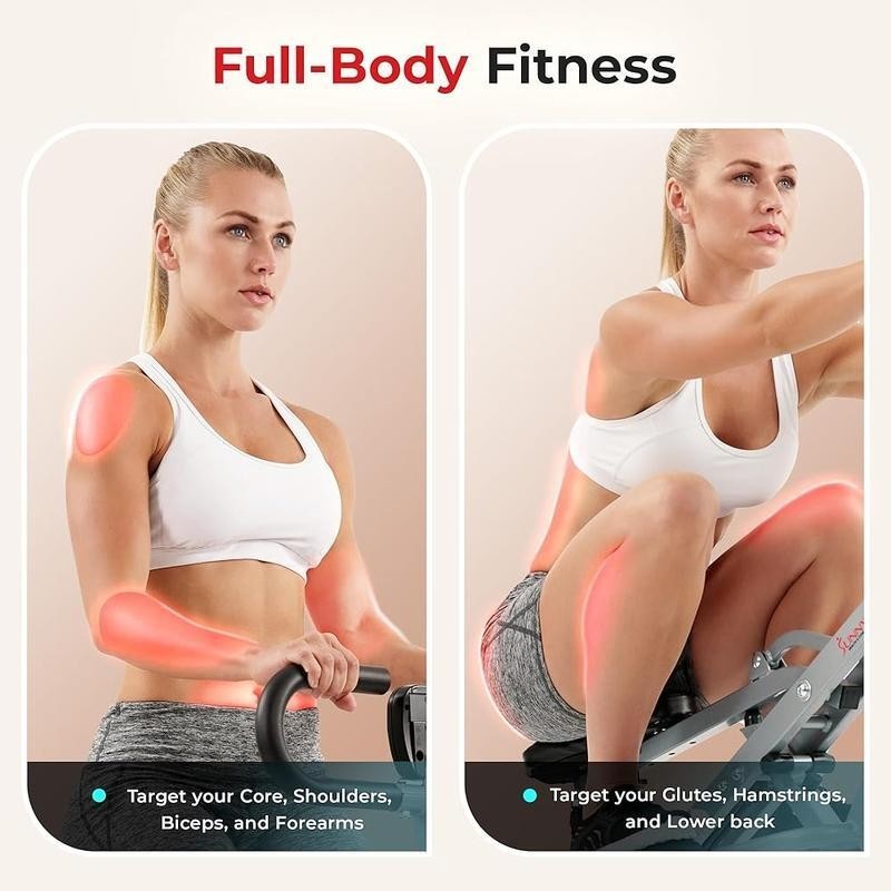 Row-N-Ride Squat Rowing Machine Exercise Equipment w/Adjustable Resistance US