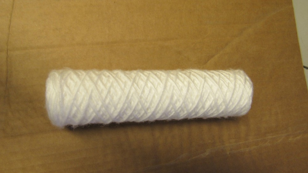 "LOT OF 8" CULLIGAN POLYPROPYLENE STRING WOUND YARN FILTER ELEMENT 8"X2" 1" BORE