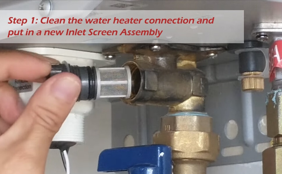 2 Pack H98-510-S Filter Inlet Screen Assembly for Rinnai Tankless Water Heaters