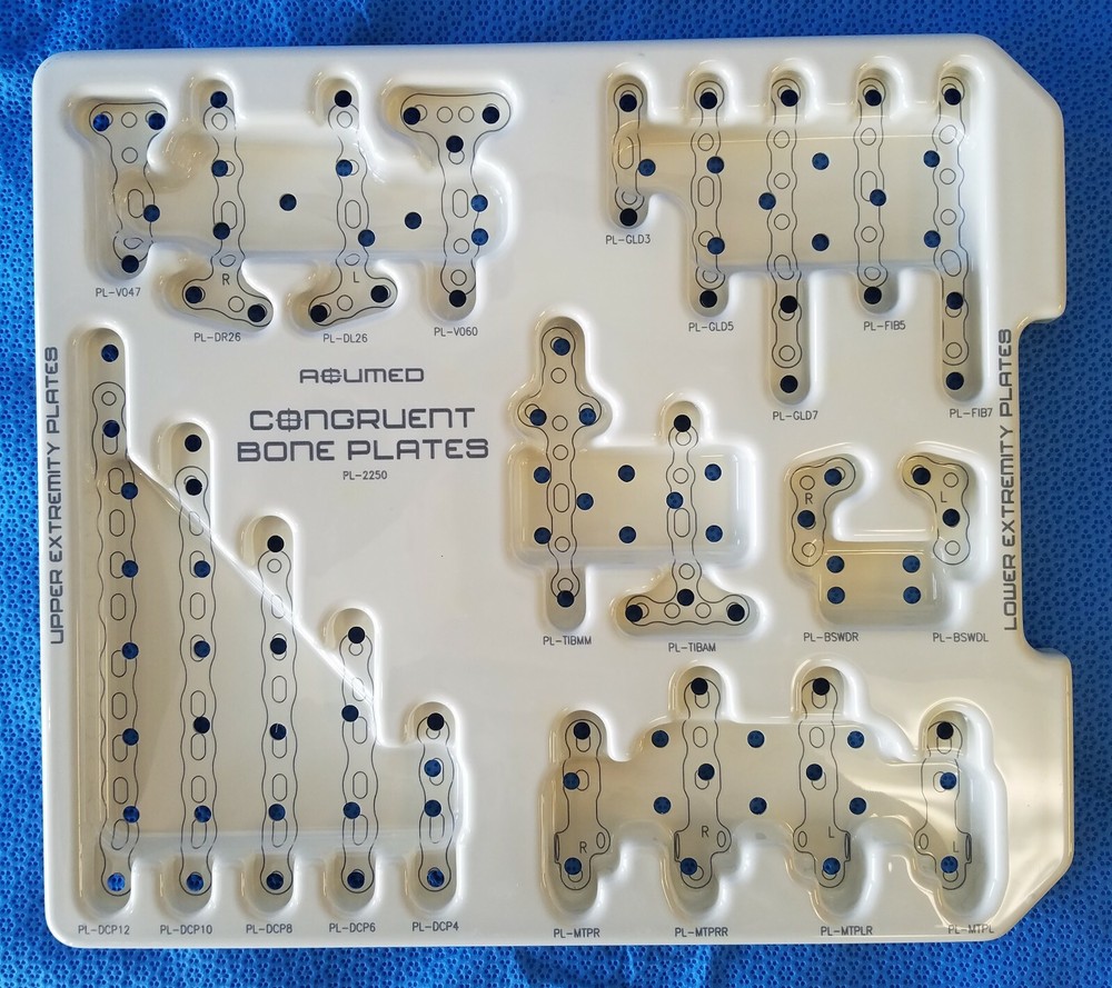 ACUMED Congruent Bone Plates Tray (Case Only) PL-2250