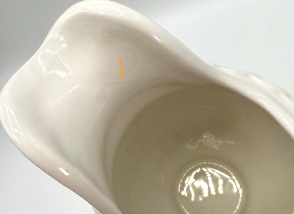 Villa Verde Kari Walmsley Solid White Creamer Ivy Leaf Handle J. Wilfred Sadek