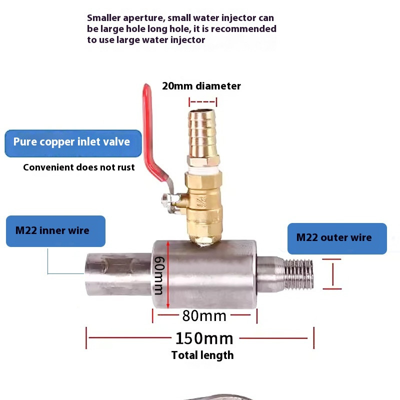 Water Drilling Machine Water Injector Accessories Front Type Water Injector