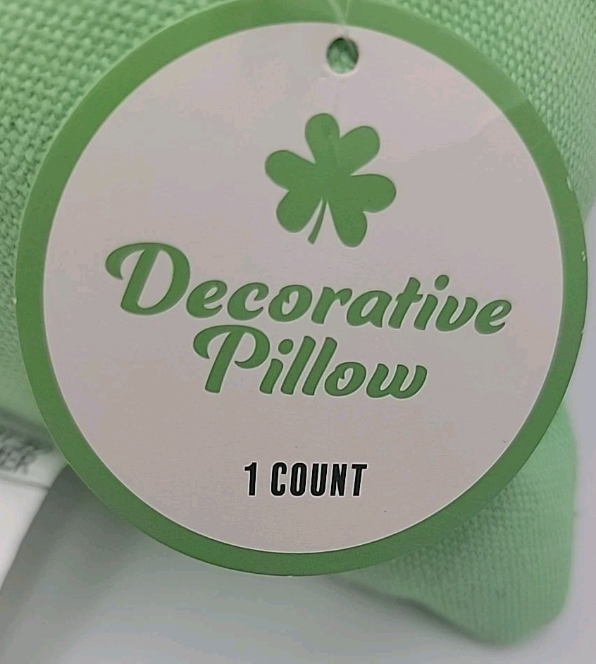 Embroidered "Lucky" Accent pillow St. Patrick's Day