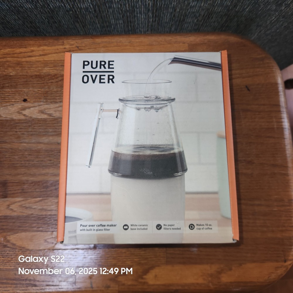 Pure Over Glass Pour Over Coffee Maker Kit