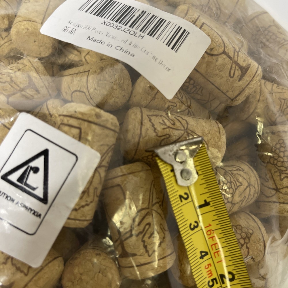 200 Pack Natural Wine Corks #8 Craft Cork Bulk DIY Wedding Craft Supply Corks