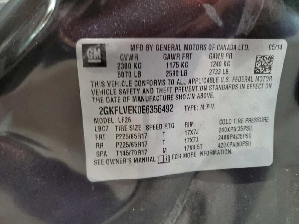 Used Headrest fits: 2014 Gmc Terrain Grade A