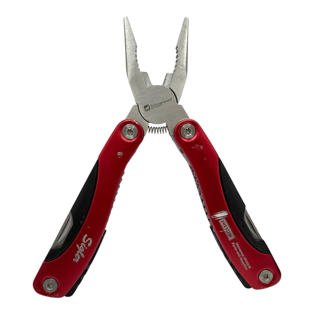 SCHWARZWOLF Multi-Tool Red Color Includes Carrying Case