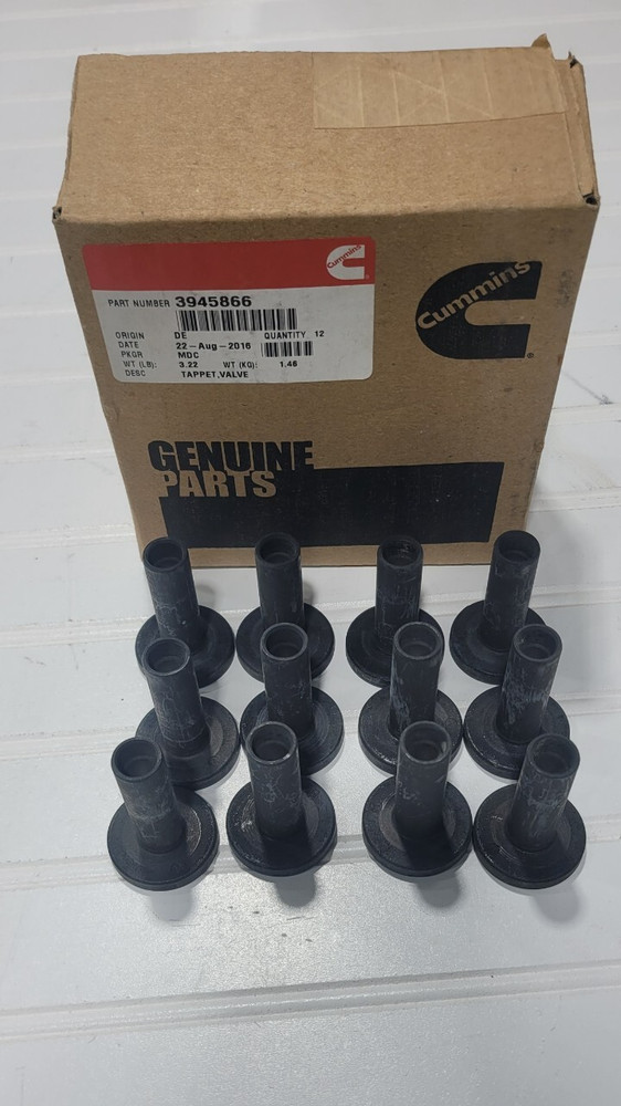 Genuine Cummins  8.3L ISC QSB 3945866 Valve Tappet body (set of 12) 6CT/6CTA