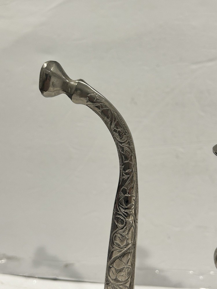 Middle Eastern Islamic Turkish Ottoman Tinned Copper Ewer Interrogate Carving