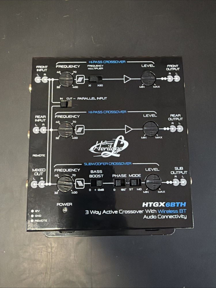 Lanzar HTGX6BTH 3-Way Active Crossover w/ Bluetooth Wireless Audio