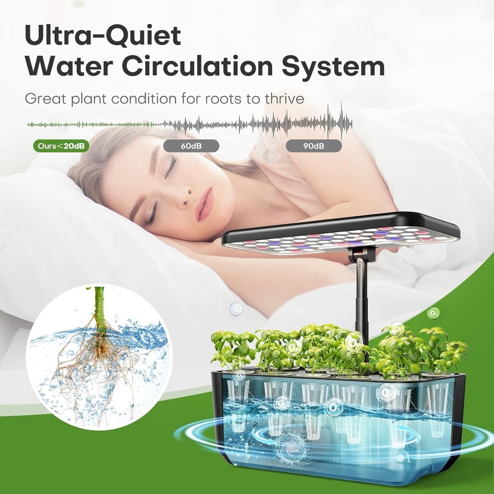 Hydroponic Plant Germination Kit - LED Grow Light System
