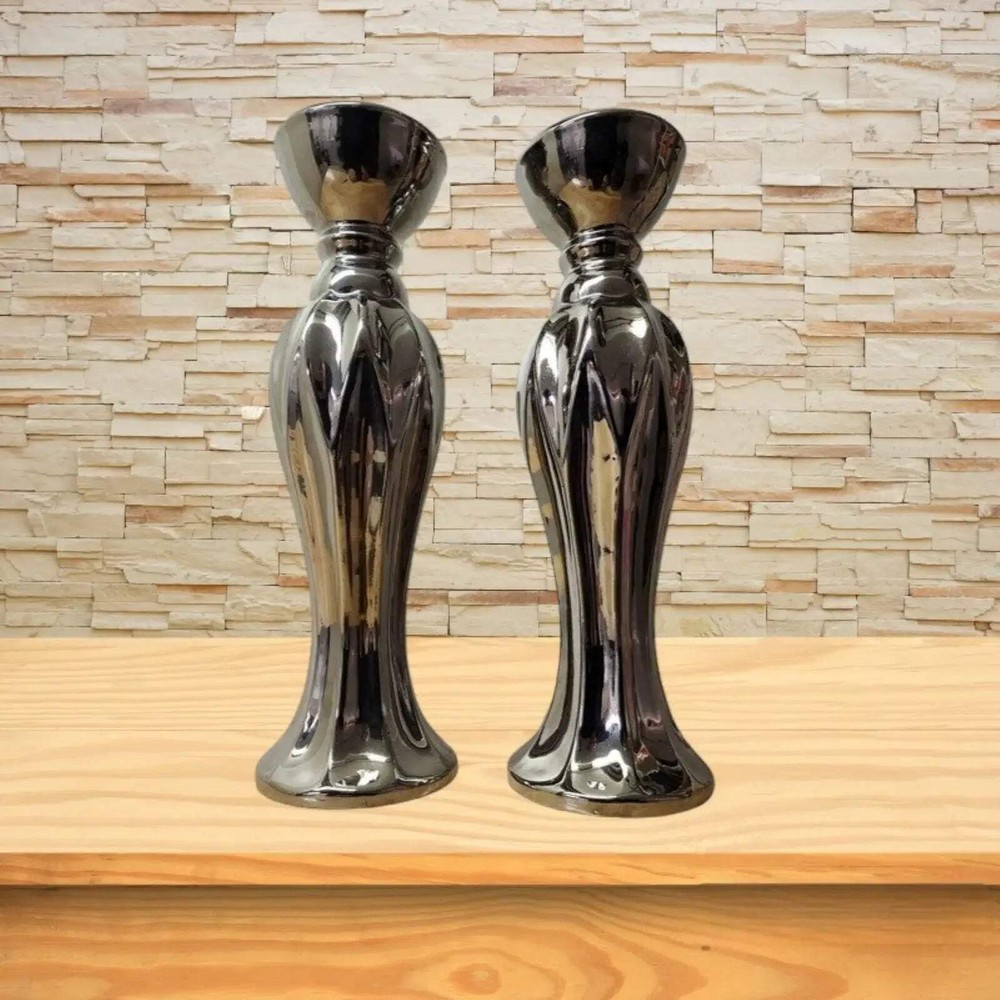 Modern Tall Silver Candle Holders–Add a Sophisticated Touch