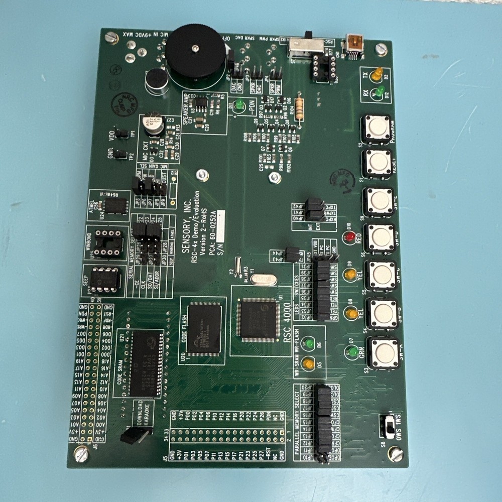 Sensory RSC-4x Advanced Voice Recognition and Speech Synthesis Module board