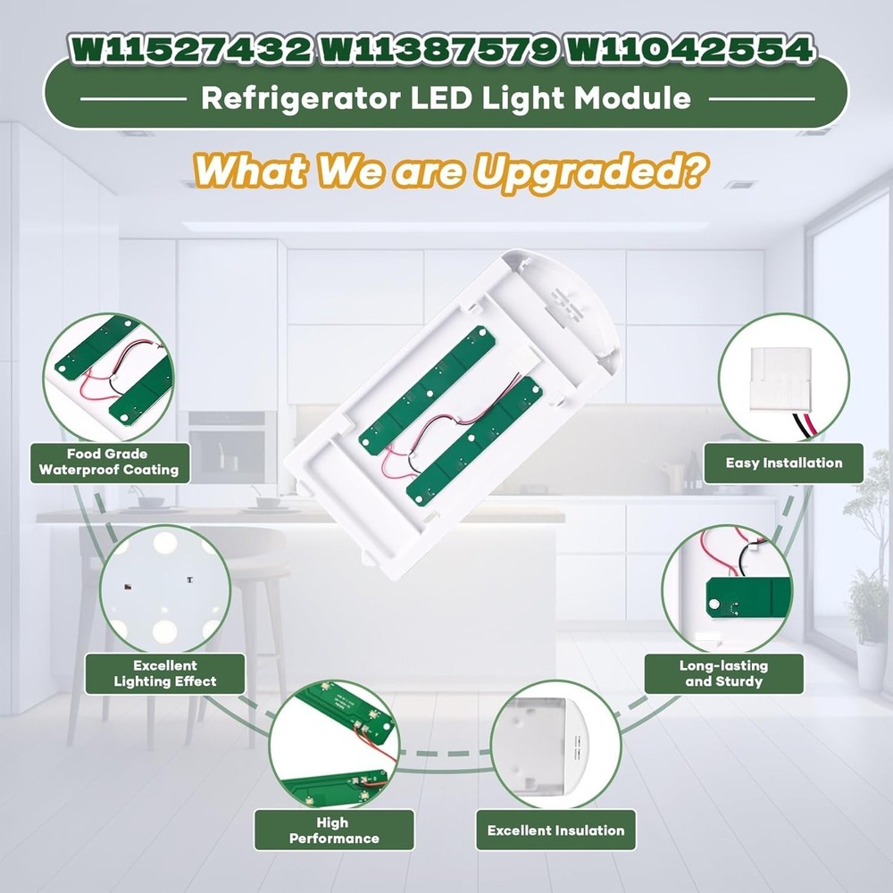 W11527432 W11387579 Refrigerator LED Light Assy Module,for Whirlpool Maytag