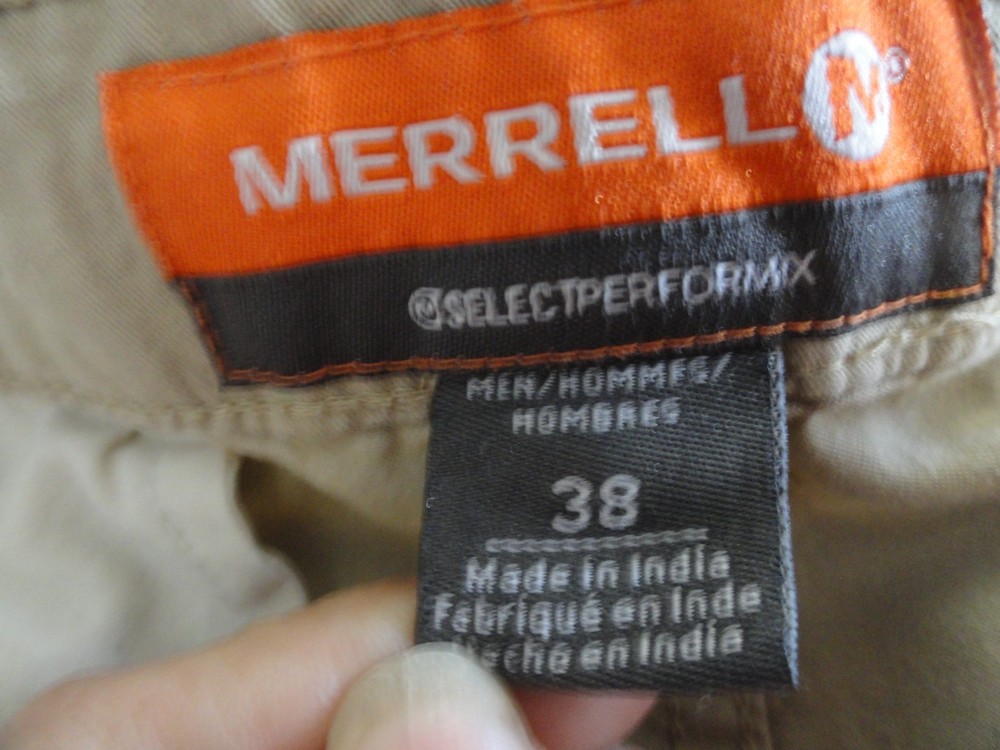 MERRELL SELECT PERFORMIX KHAKI PANTS 5 POCKET SIZE 38X31