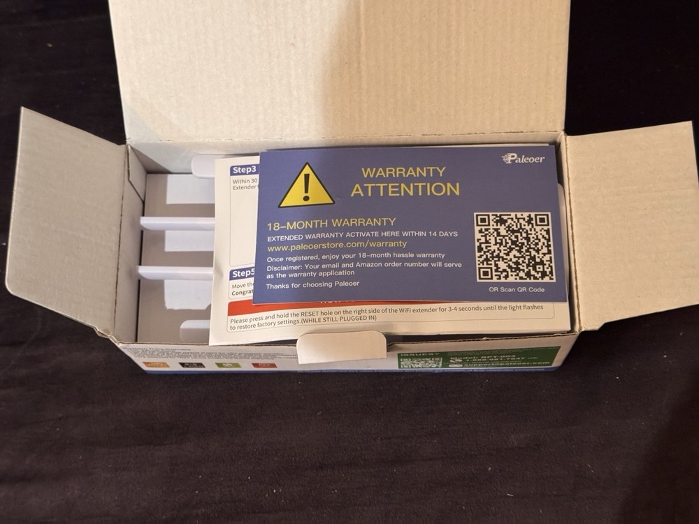 Paleoer 300M WiFi Range Extender - Model: RPT-004