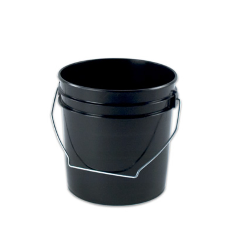 Black 1 Gallon Plastic Bucket
